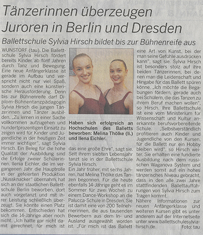 Tänzerinnen überzeugen Juroren in Berlin und Dresden